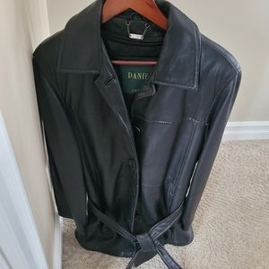 Daniel ladies belted copy with zip in liner ,ladies chocolate brown jacket